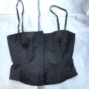 DKNY Donna Karan Corset Bustier Top Pinstripe NWT